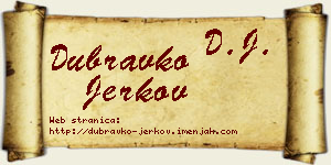 Dubravko Jerkov vizit kartica